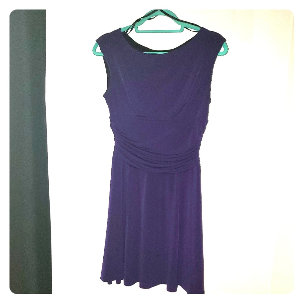 Sleeveless purple dress